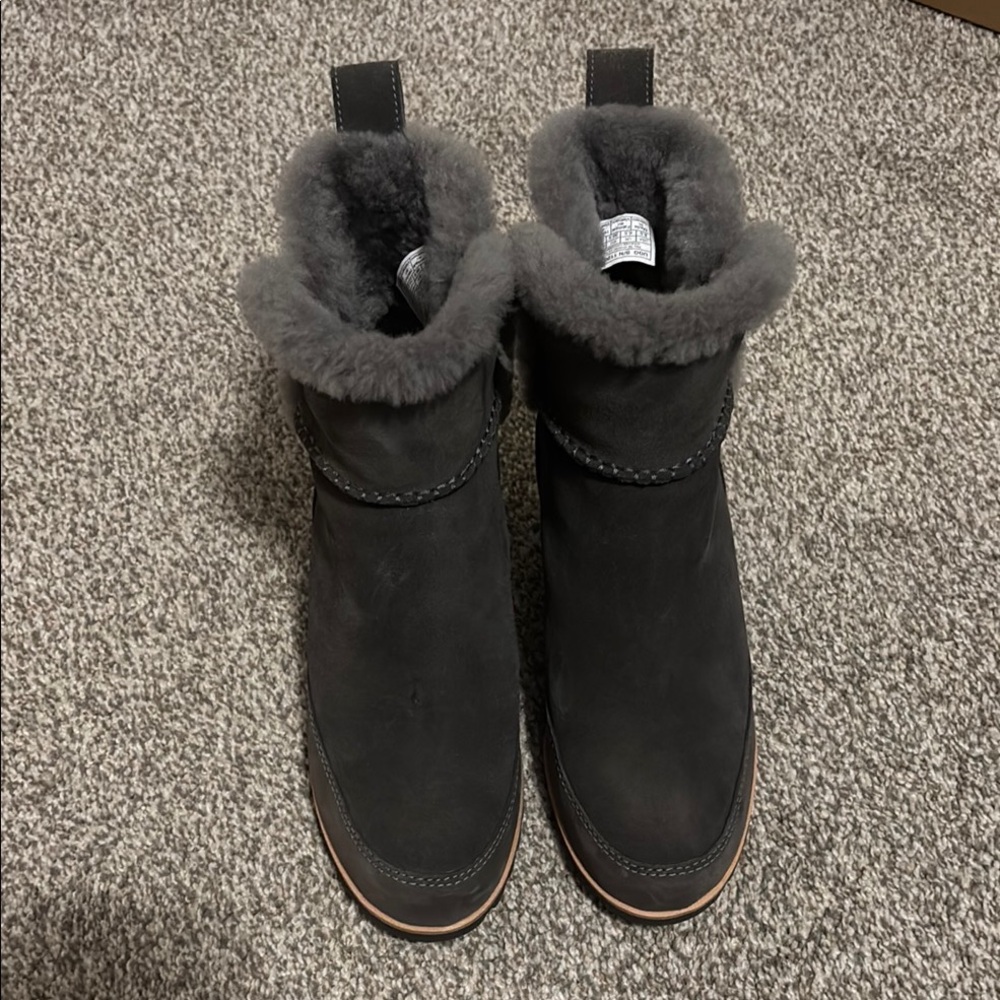 Women's Black Shearling Ankle Boots